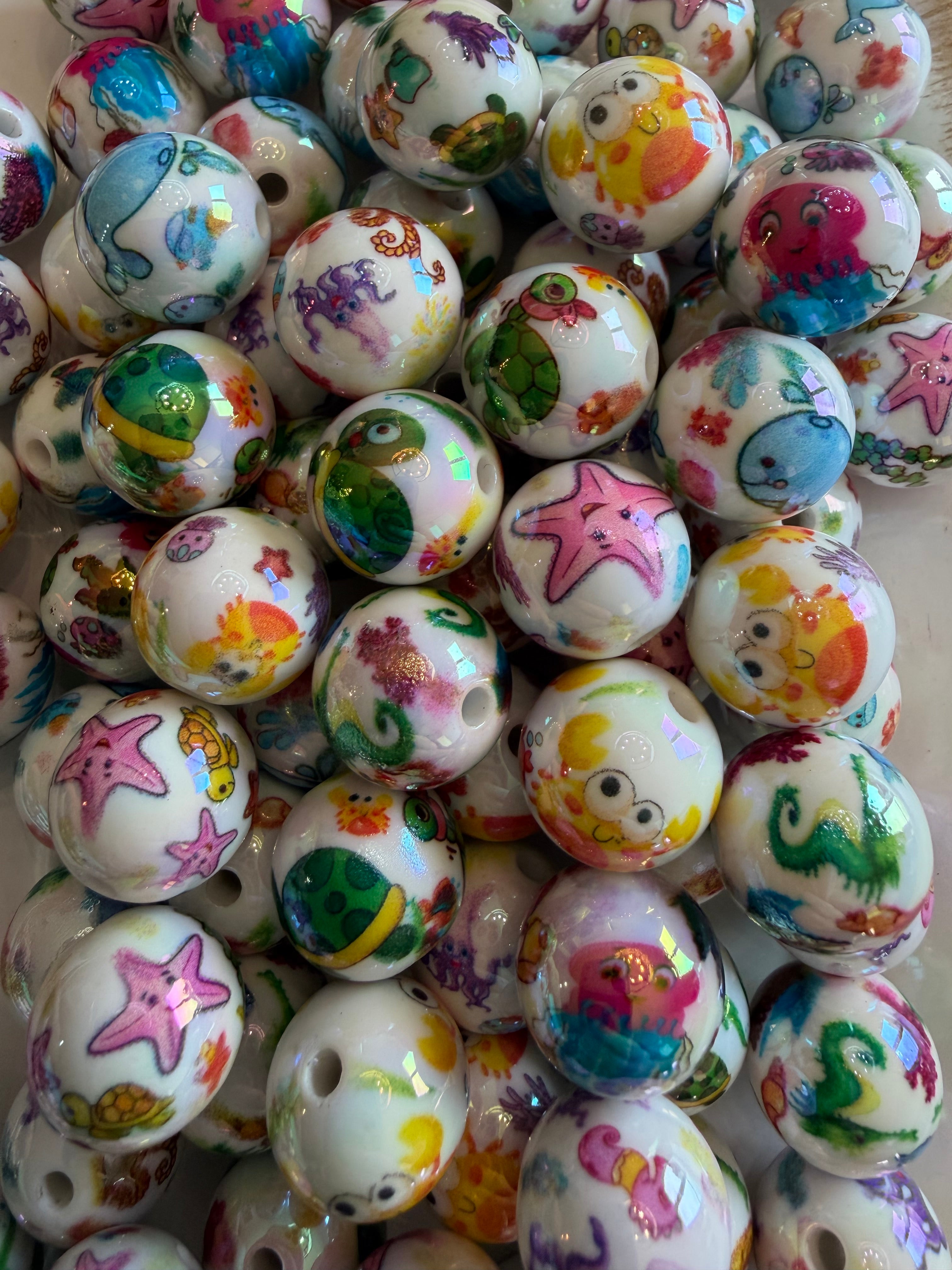 UV Sea Animal 16mm Beads