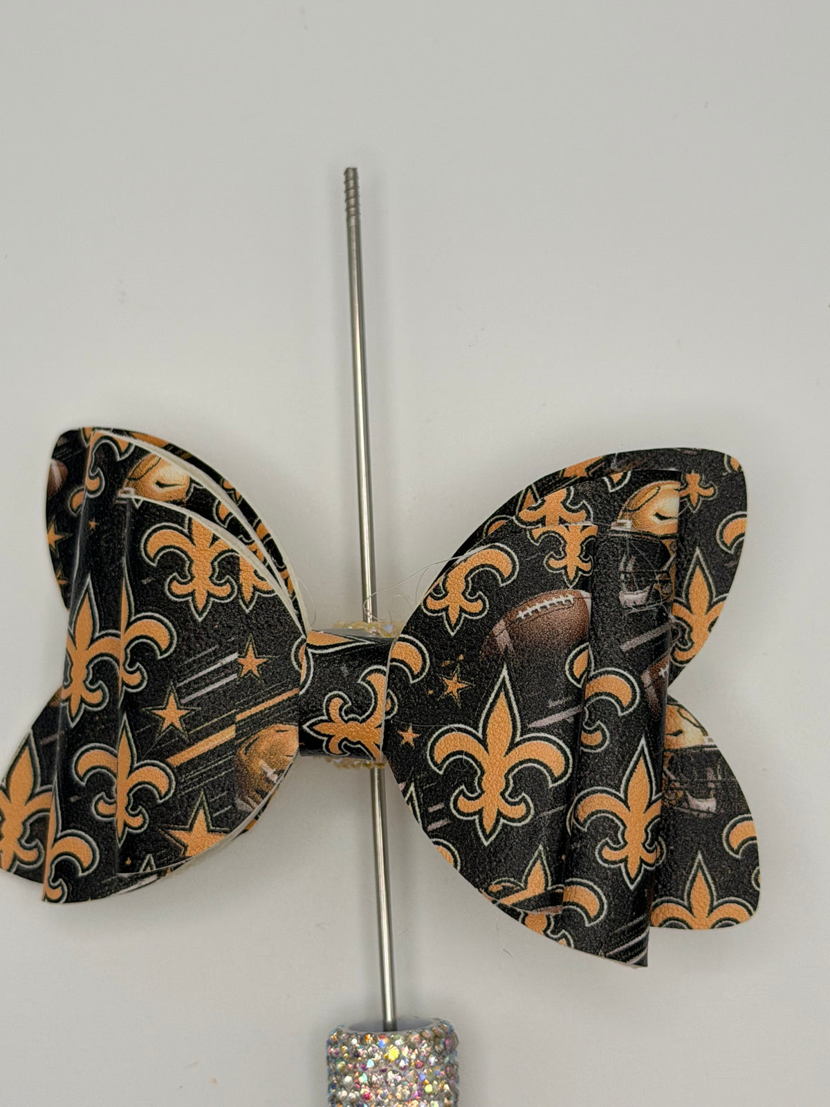 Football Bow Beads