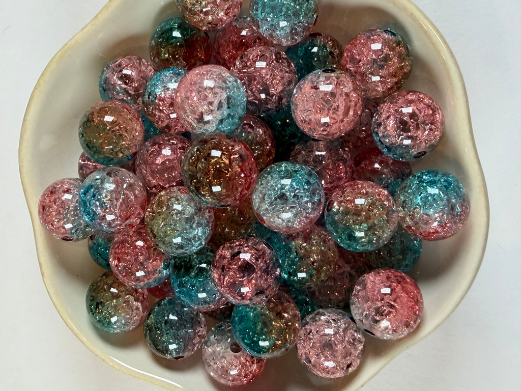 Ombré Crackle 16mm Beads