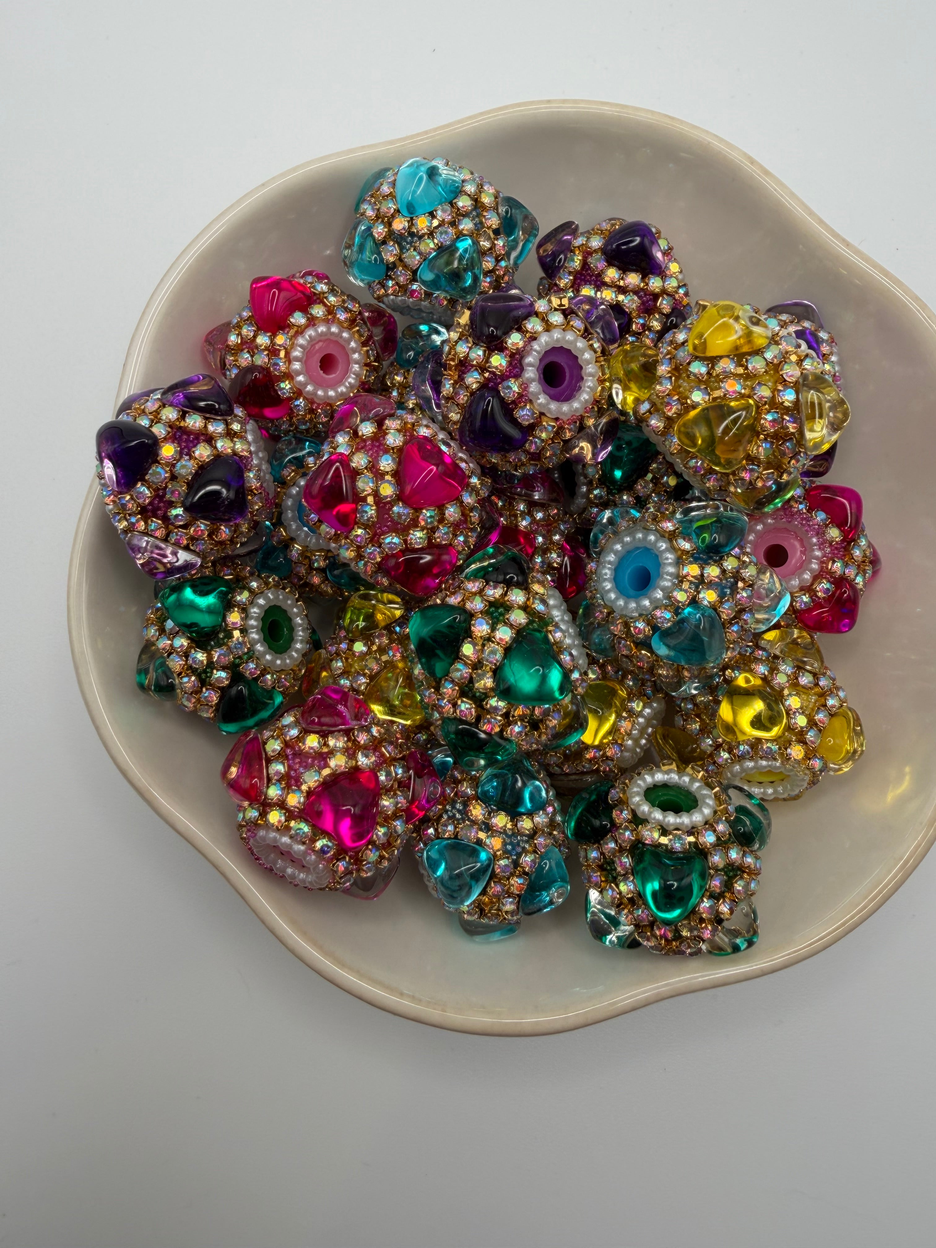 Fancy Heart Bubble Beads