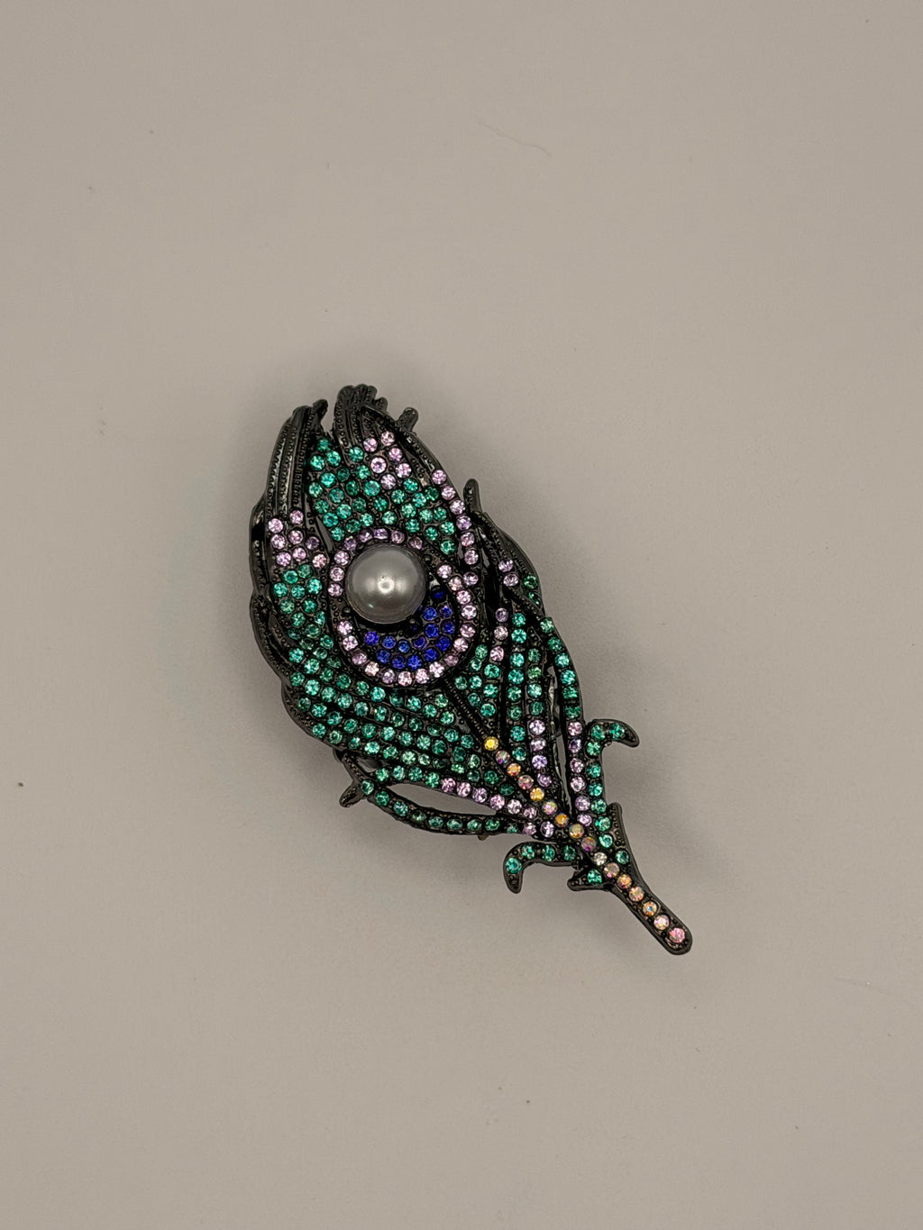 Alloy Feather Rhinestone