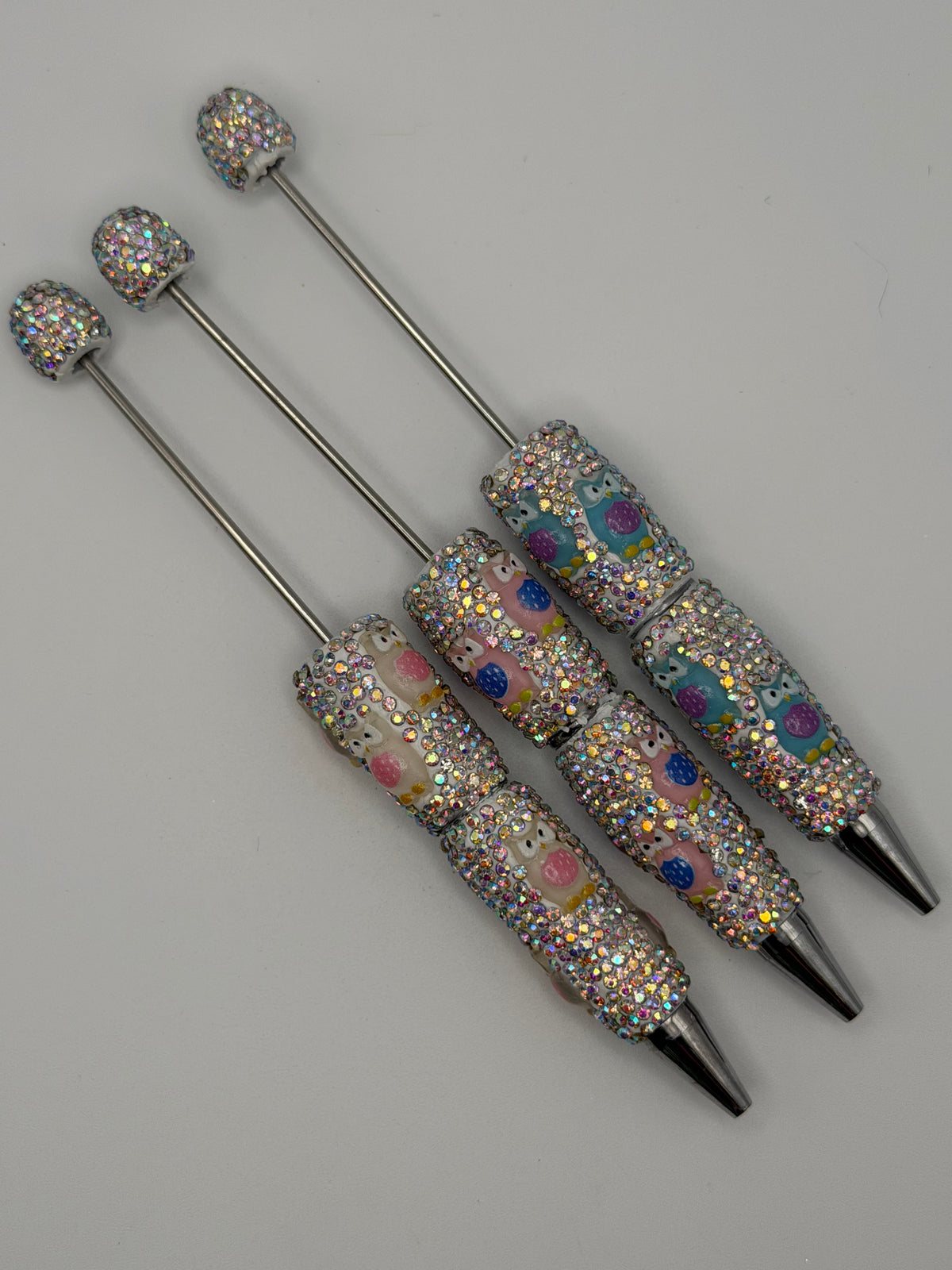 Beadable Owl Rhinestone Pen Blank