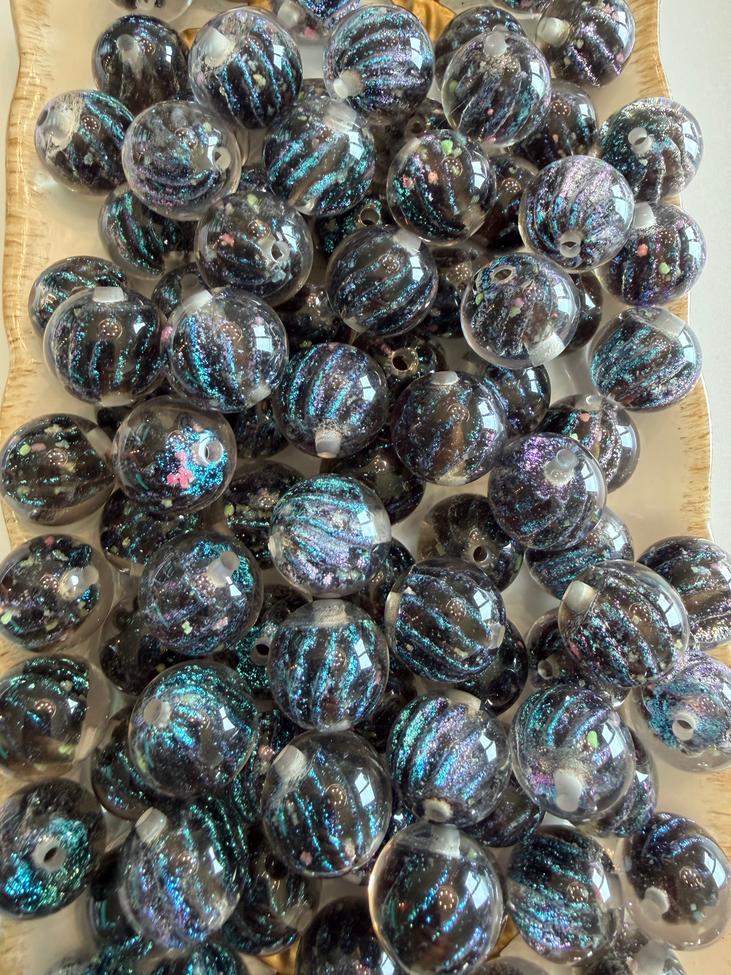 Black Swirl Glitter