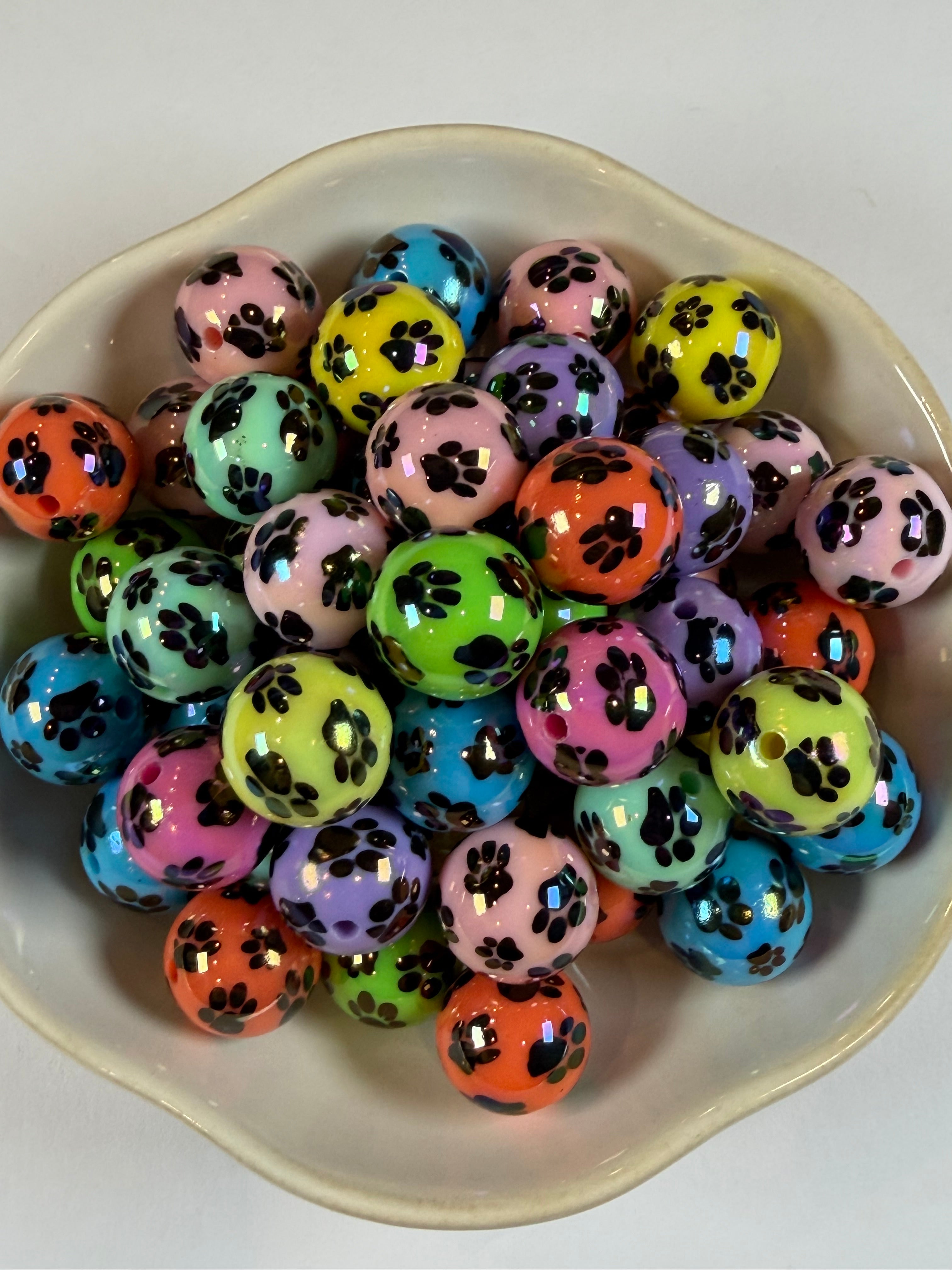 Paw Print Beads