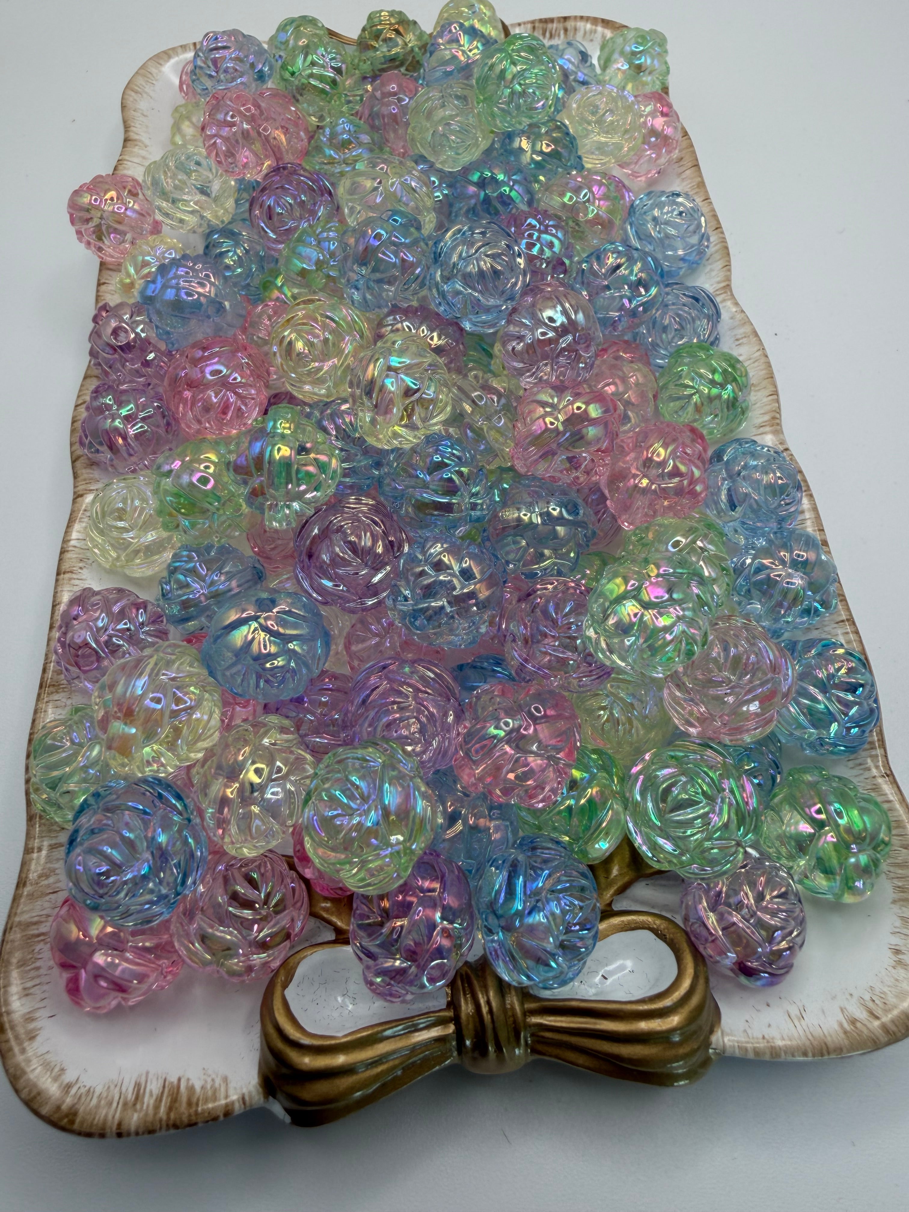 UV Flower Spacer Beads