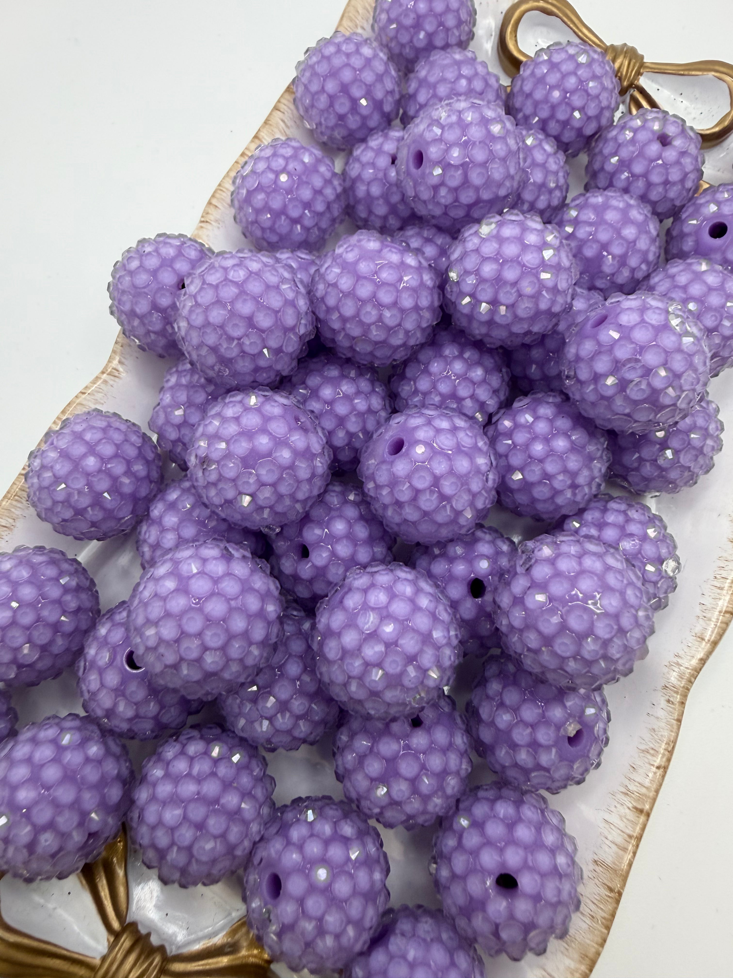 Light Purple 20mm Rhinestone Beads