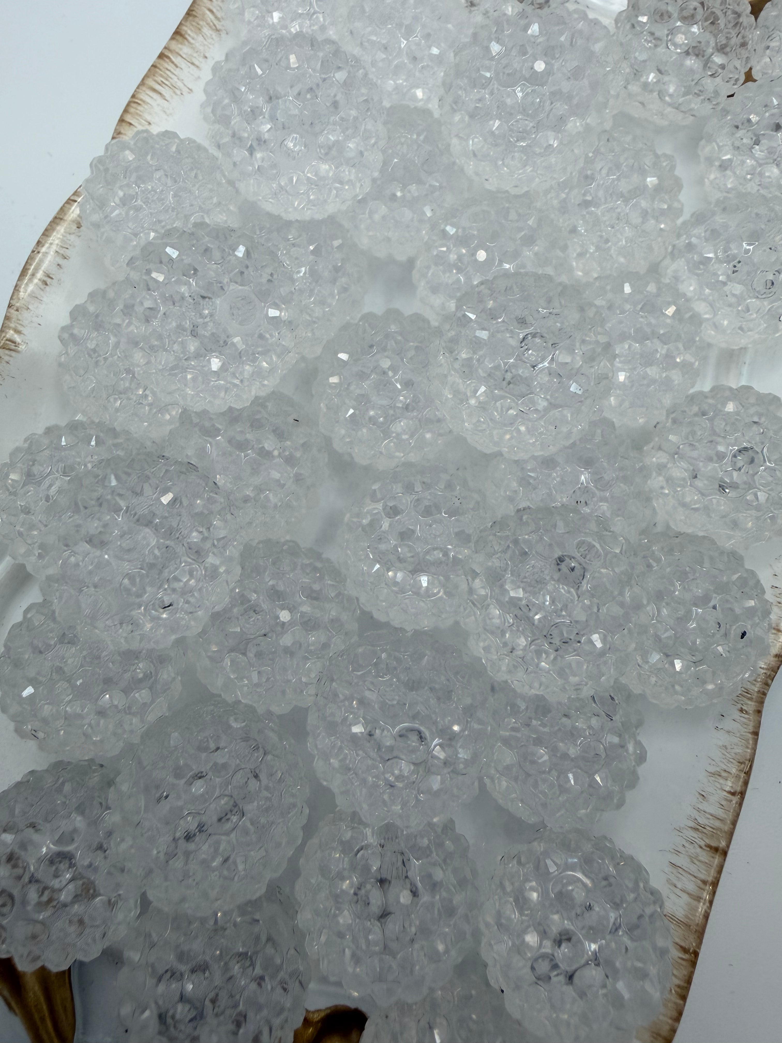 Clear 20mm Rhinestone Beads