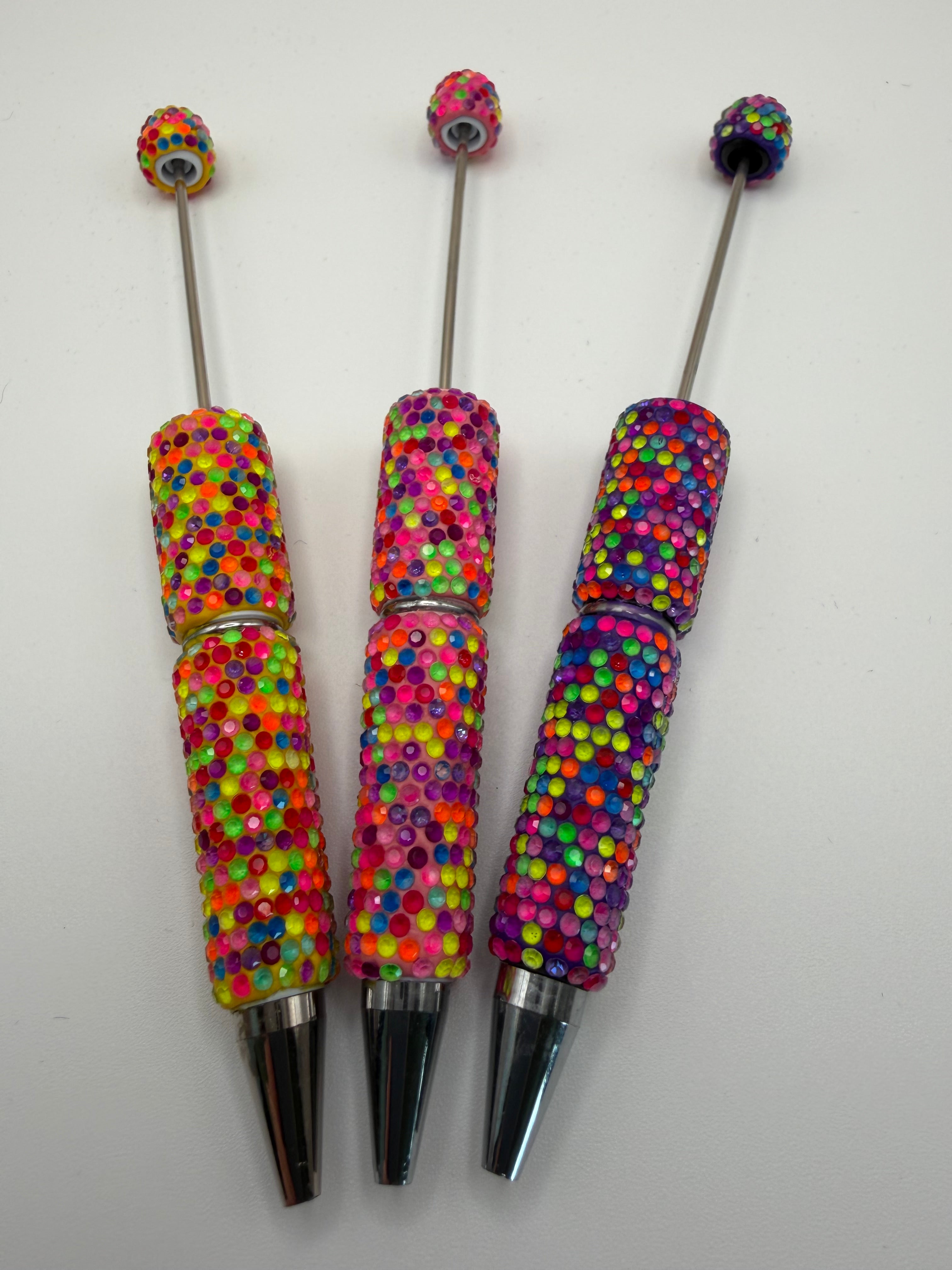 Neon Scatter Beadable Rhinestone Pens