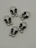 Black Bow Alloy Bead