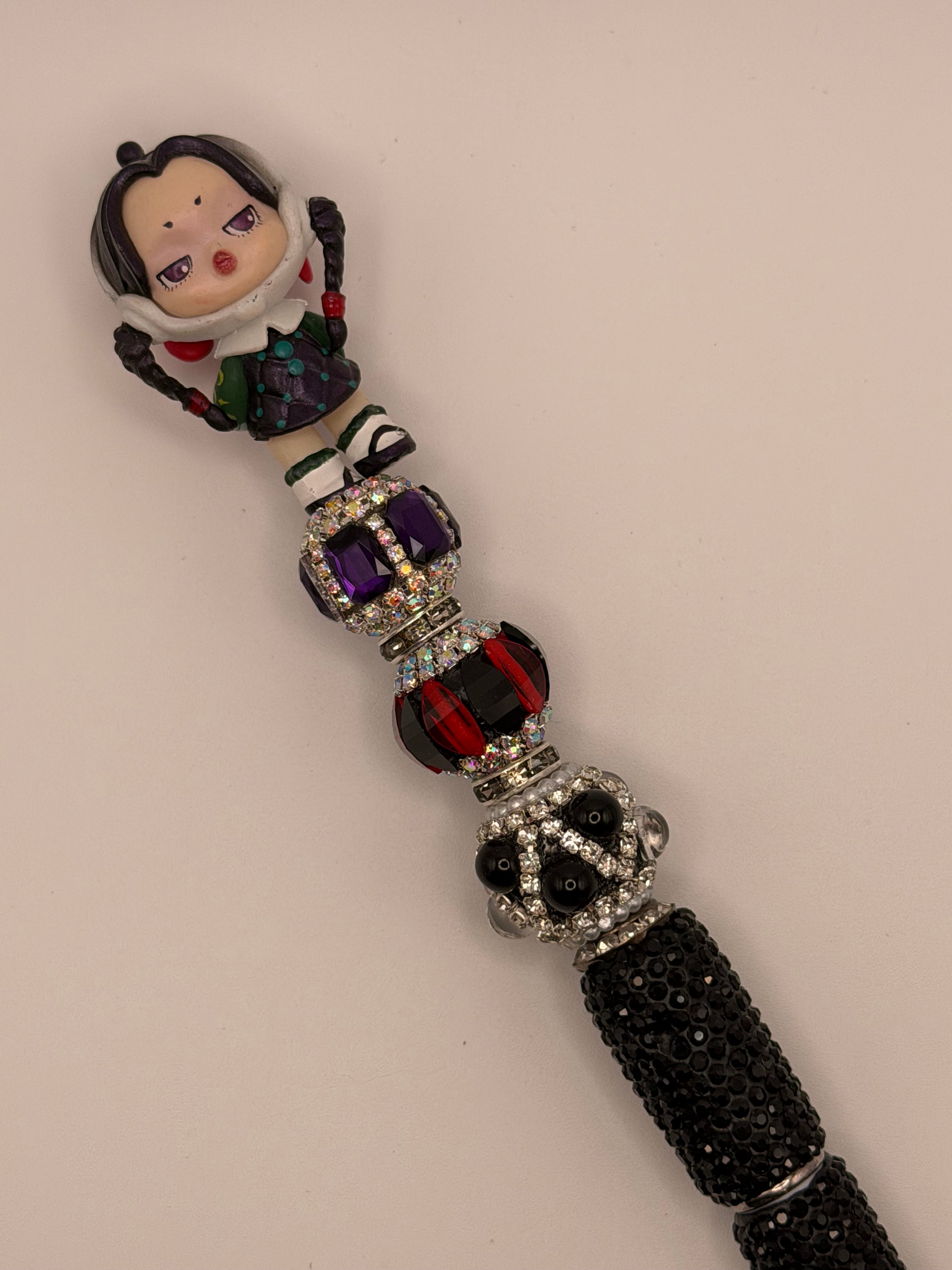 Inspired SP Wednesday Addams Beaded Pen