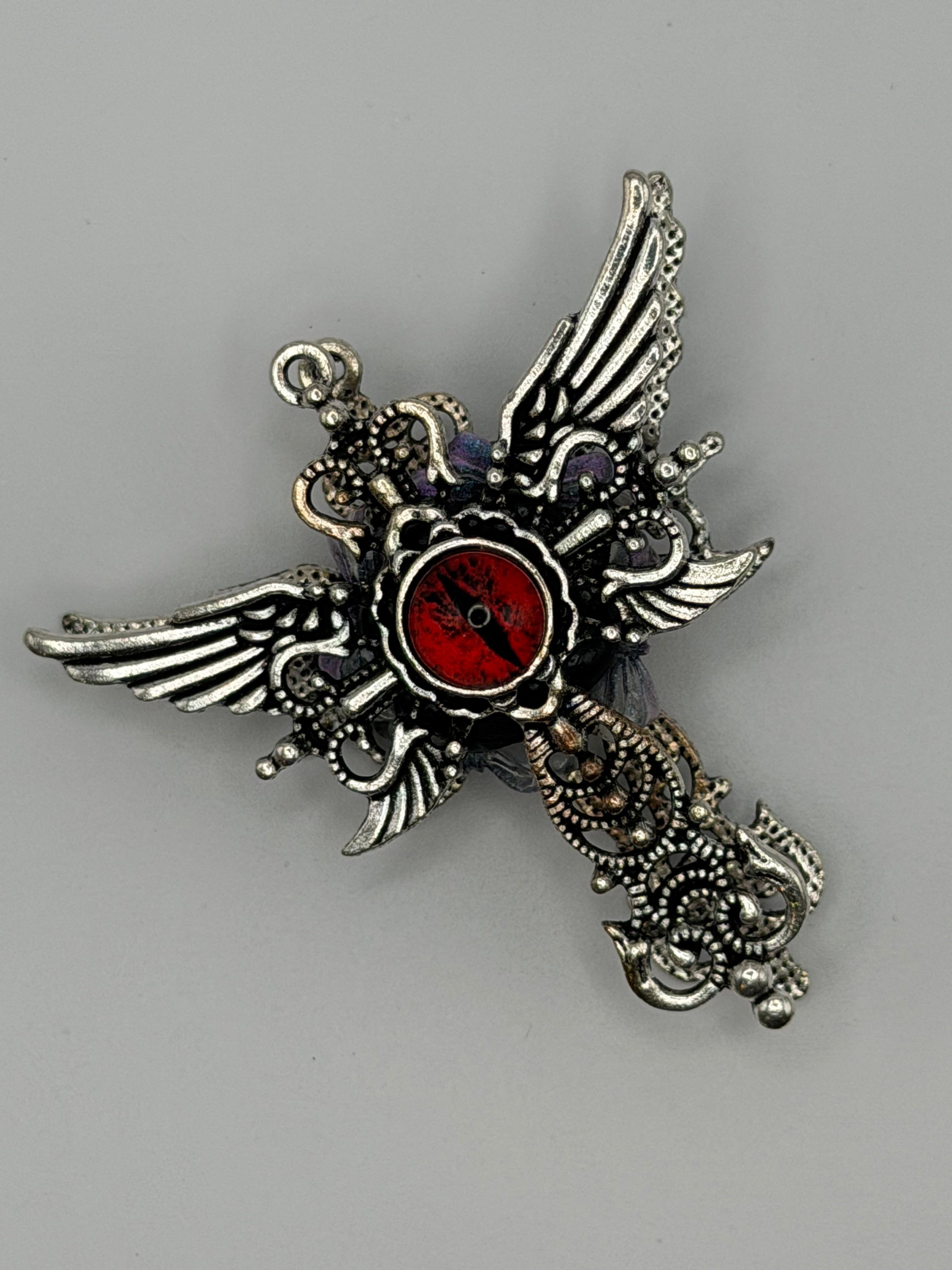 Dragon Eye Cross Alloy Bead