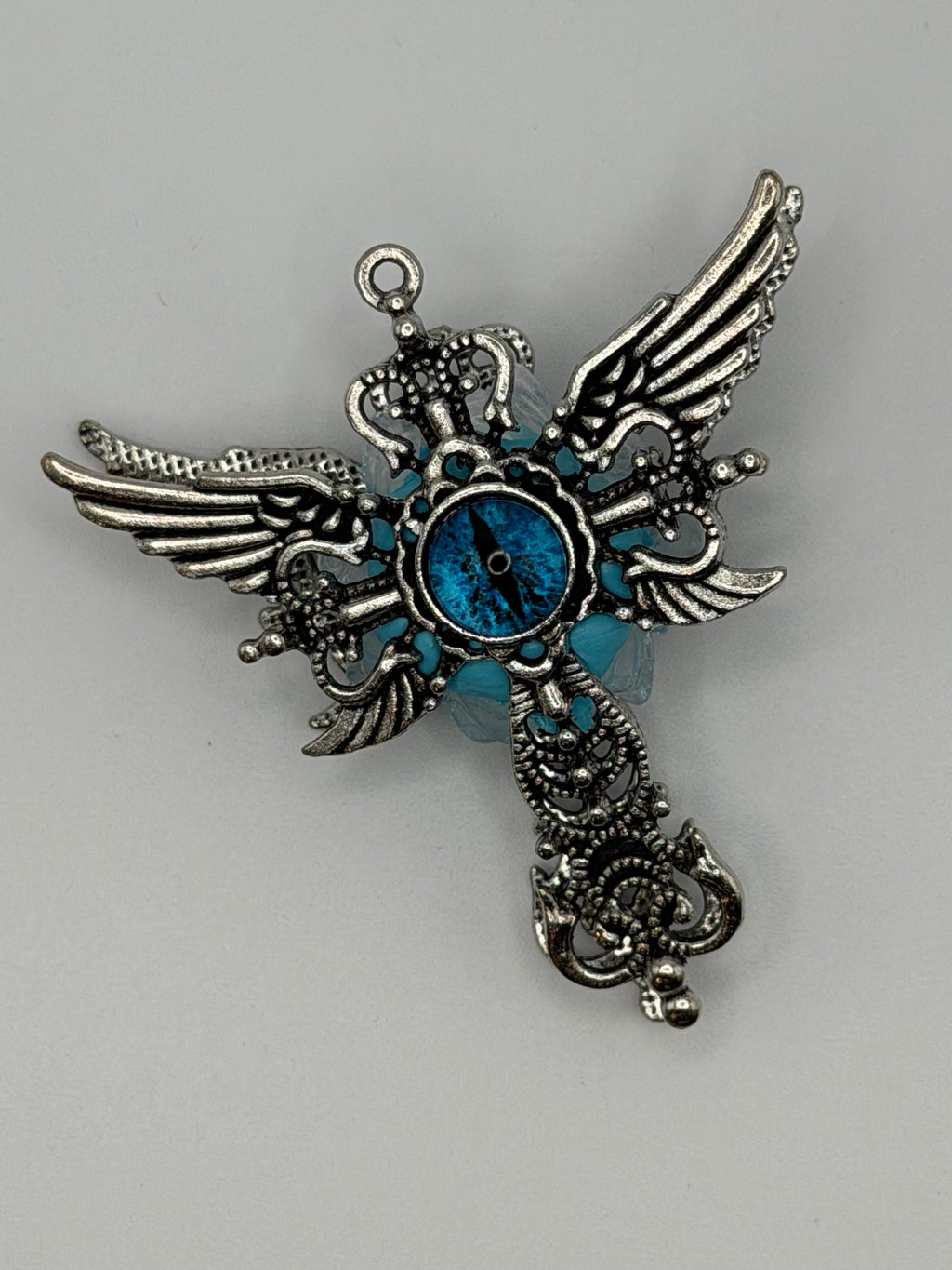 Dragon Eye Cross Alloy Bead
