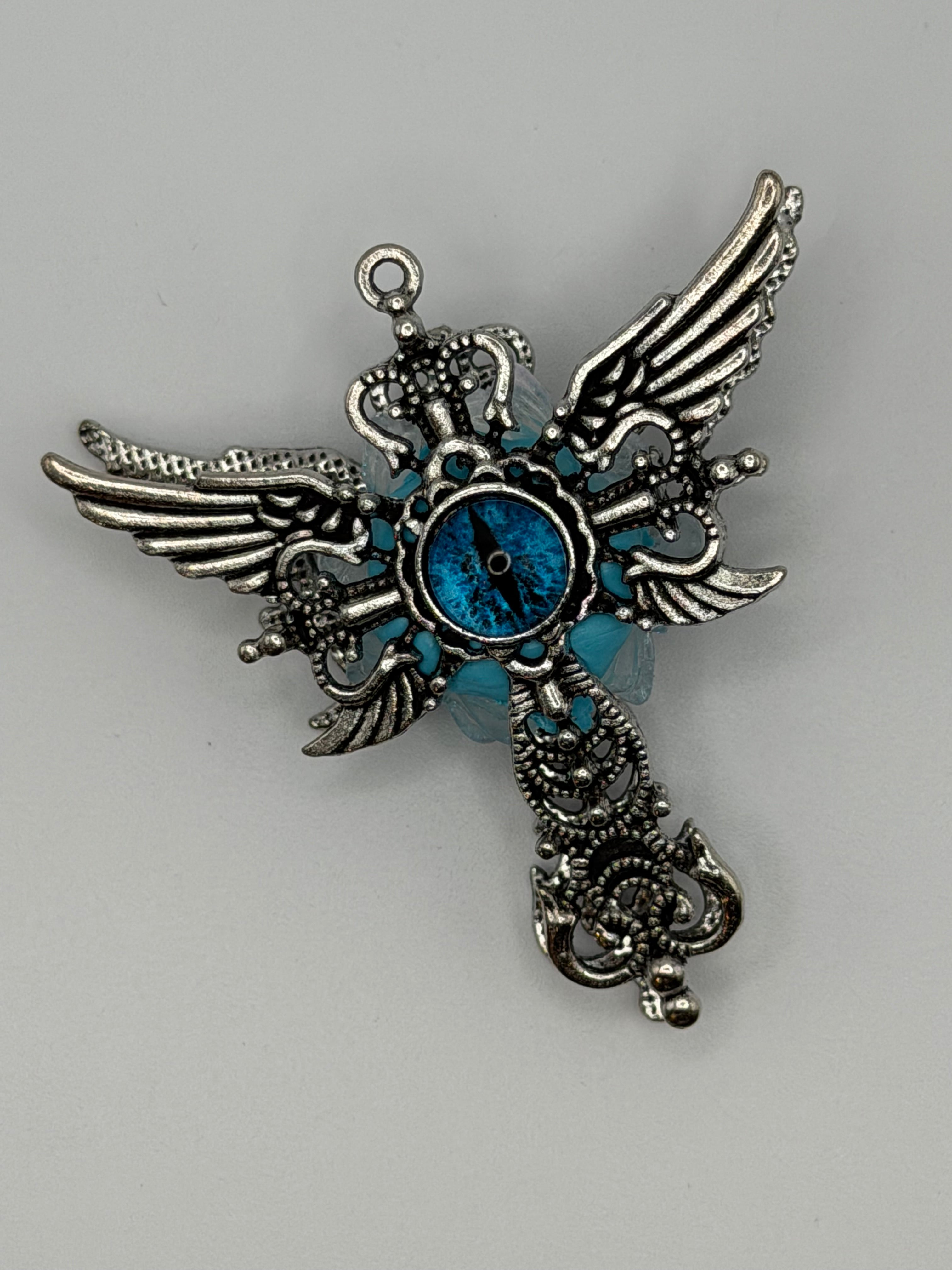 Dragon Eye Cross Alloy Bead