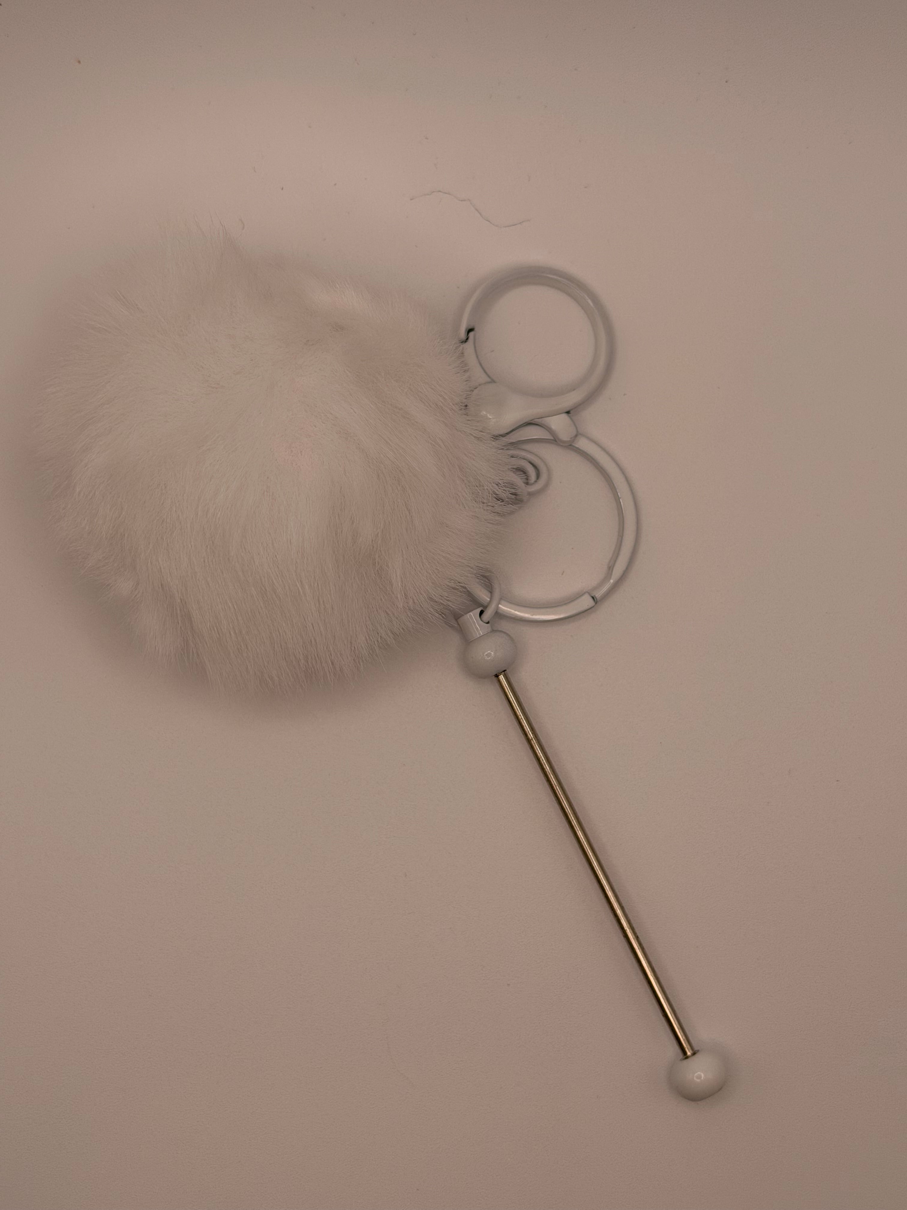 Beadable Bar with Faux Fur Poof