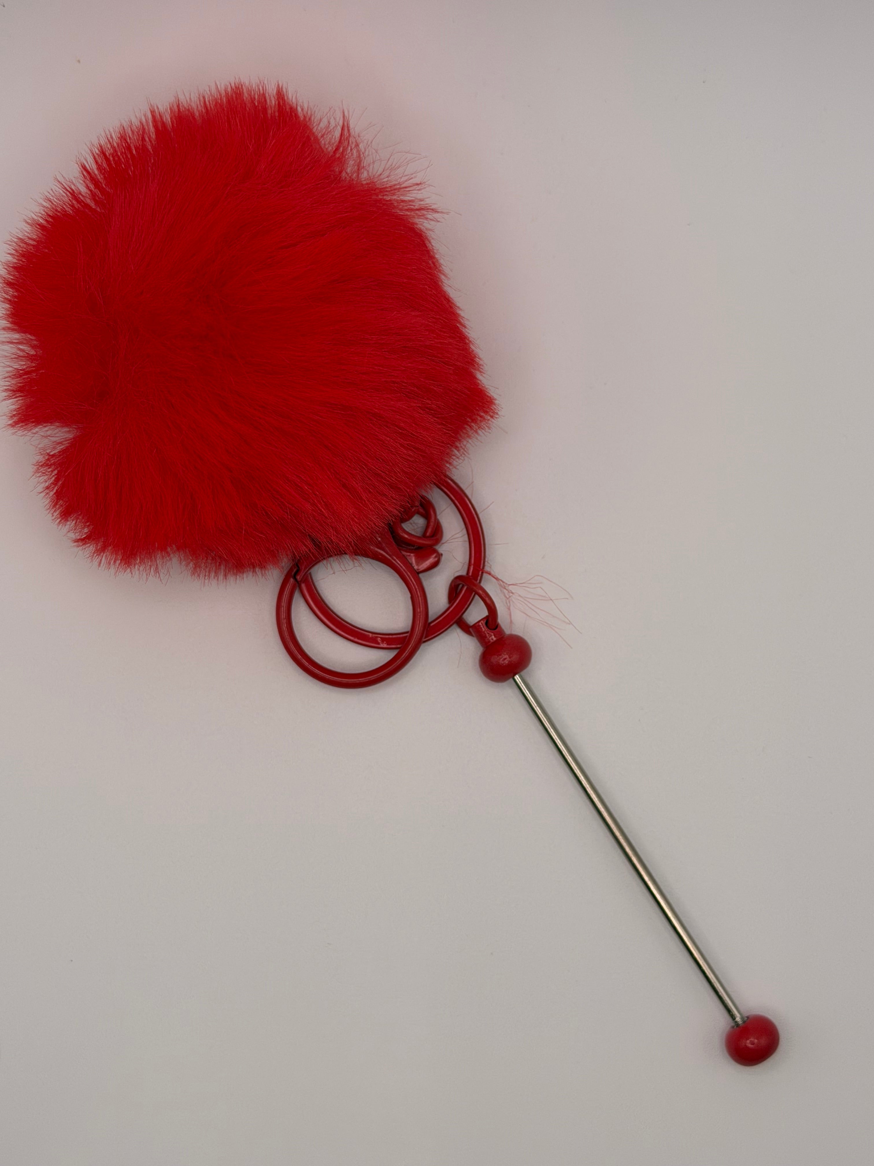 Beadable Bar with Faux Fur Poof