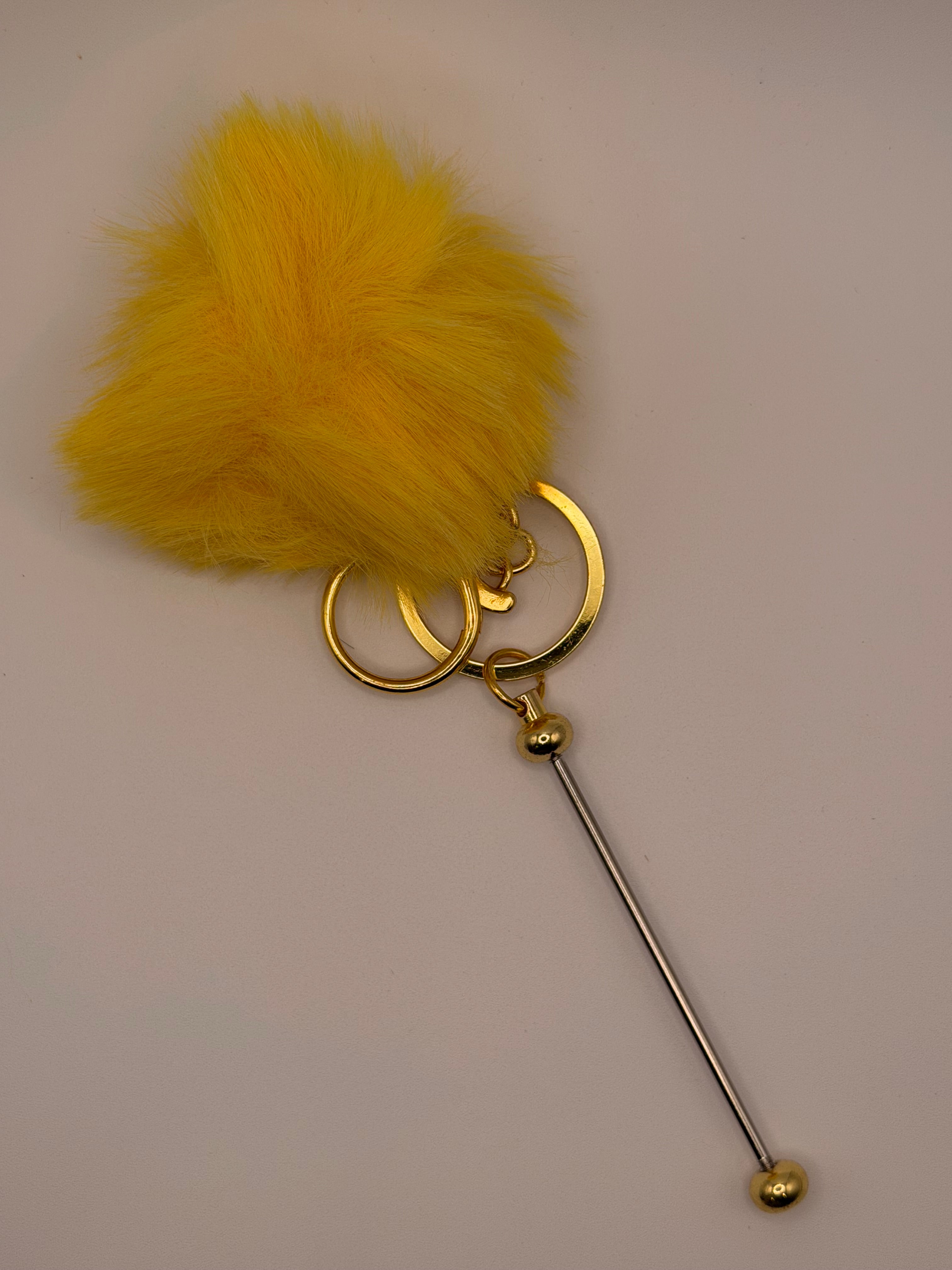 Beadable Bar with Faux Fur Poof