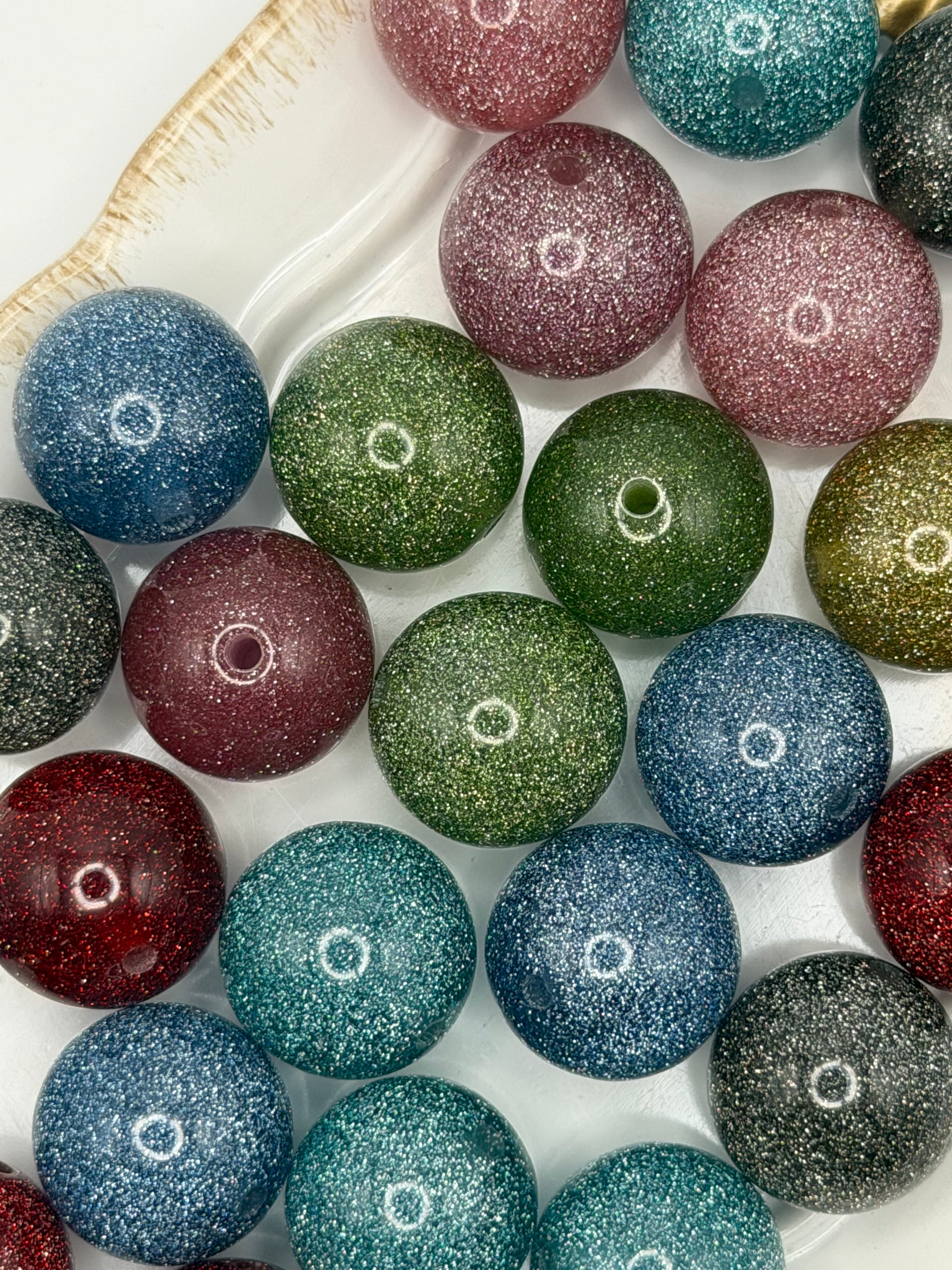 20mm Glitter Beads