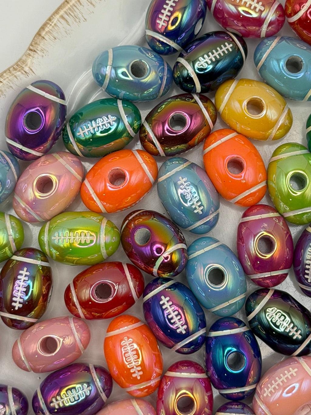 Colorful Football Beads