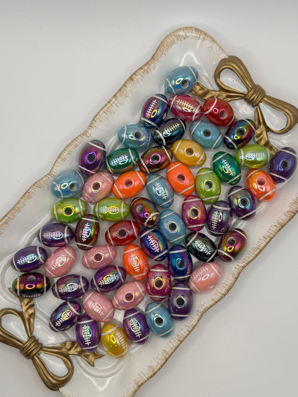 Colorful Football Beads