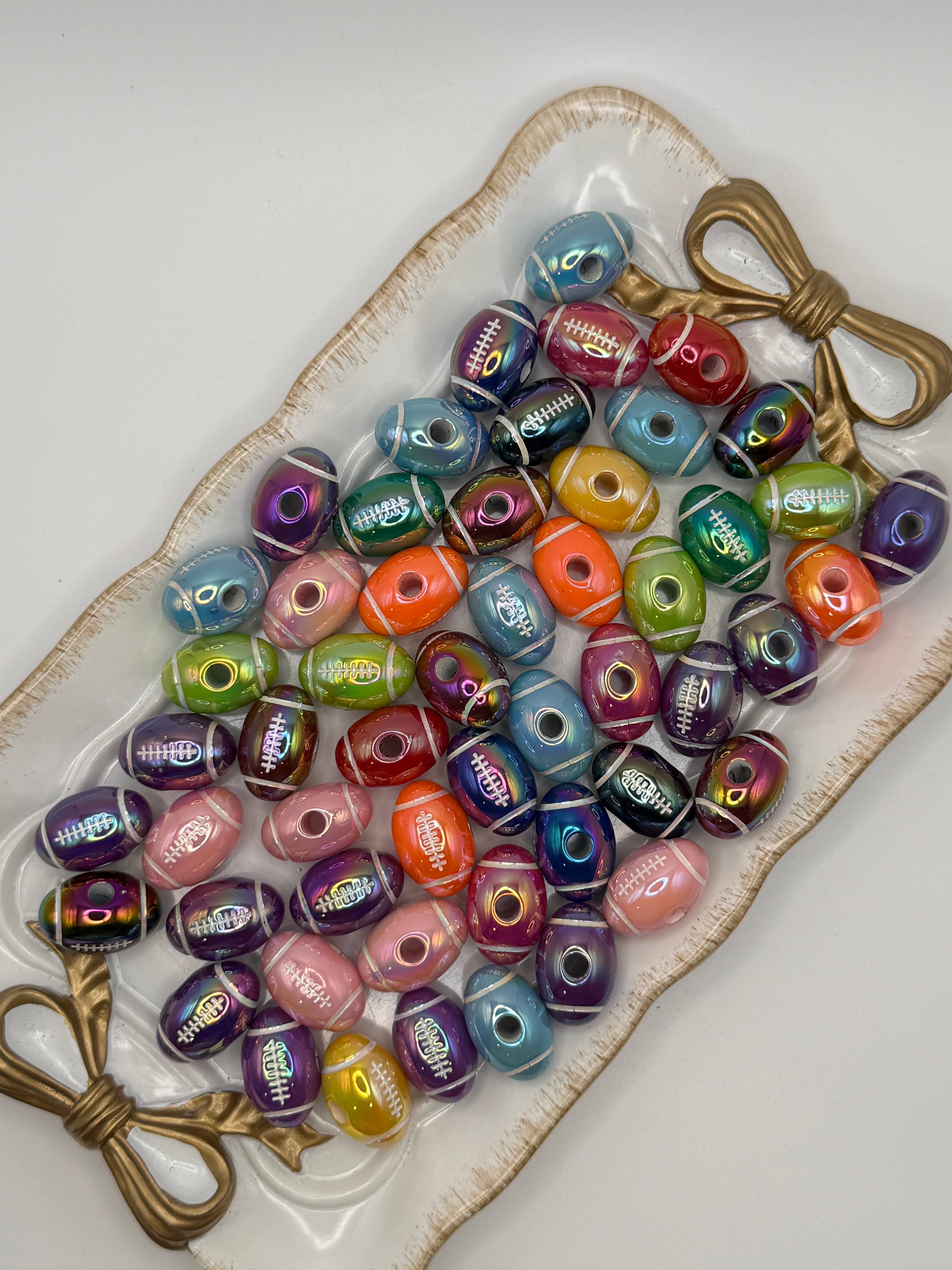 Colorful Football Beads