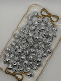 Silver Metallic Floral Spacer