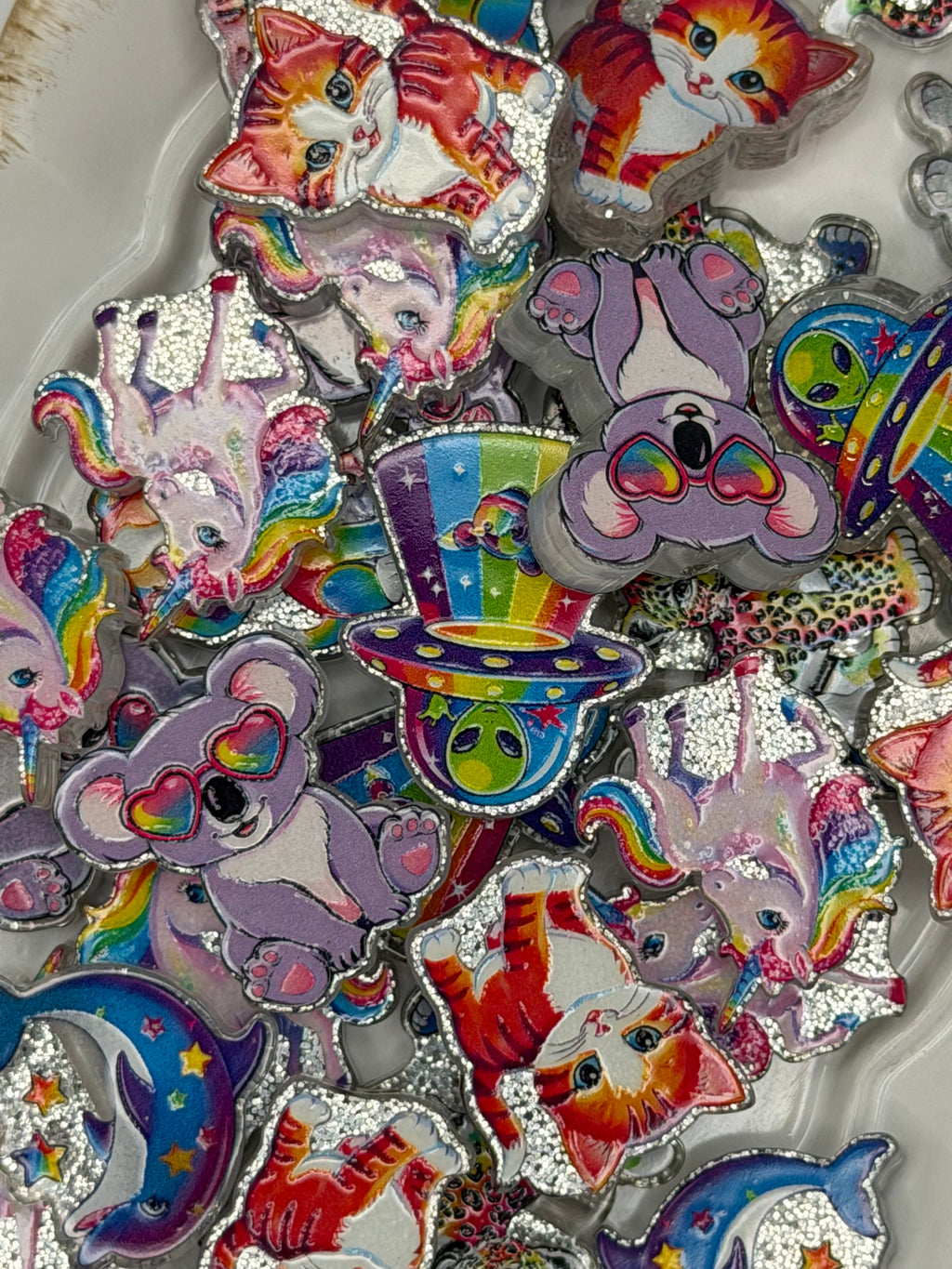 Lisa Frank Inspired Acrylic Mix