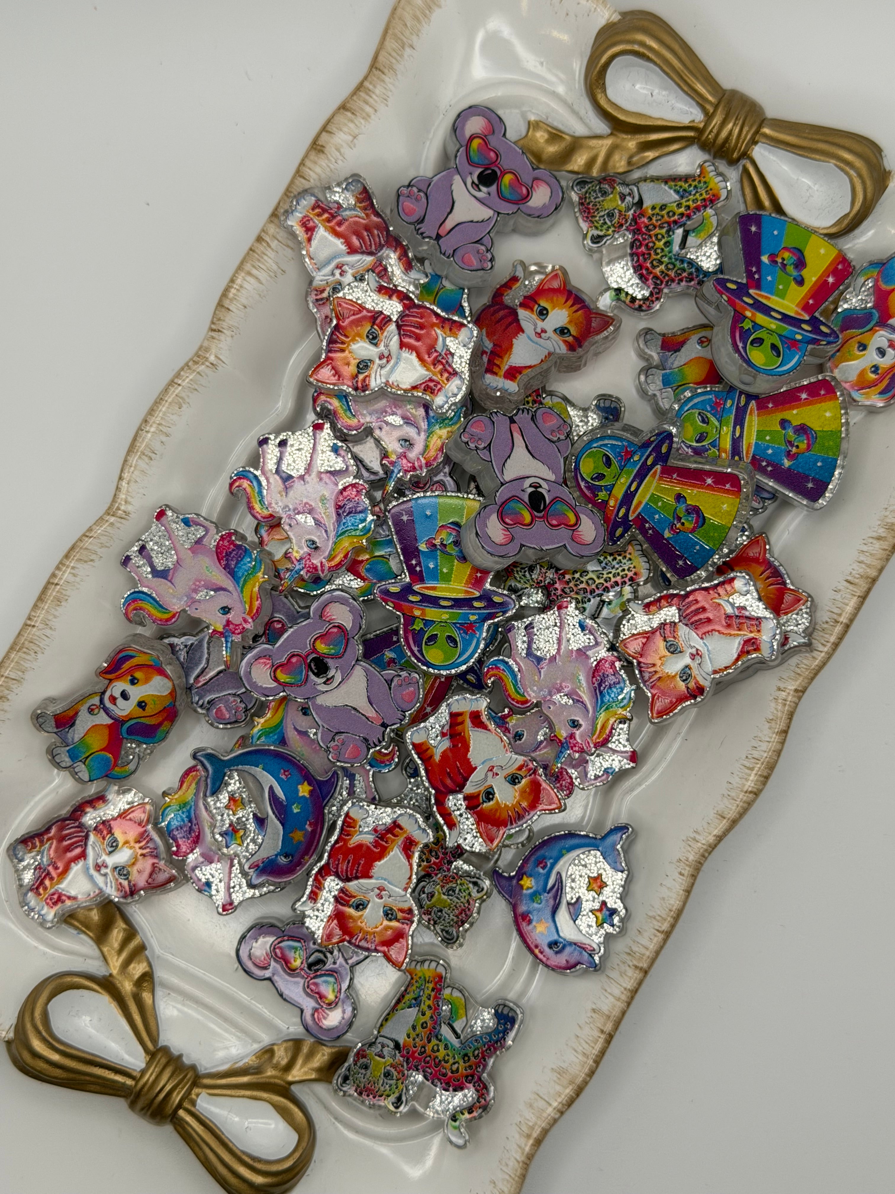 Lisa Frank Inspired Acrylic Mix