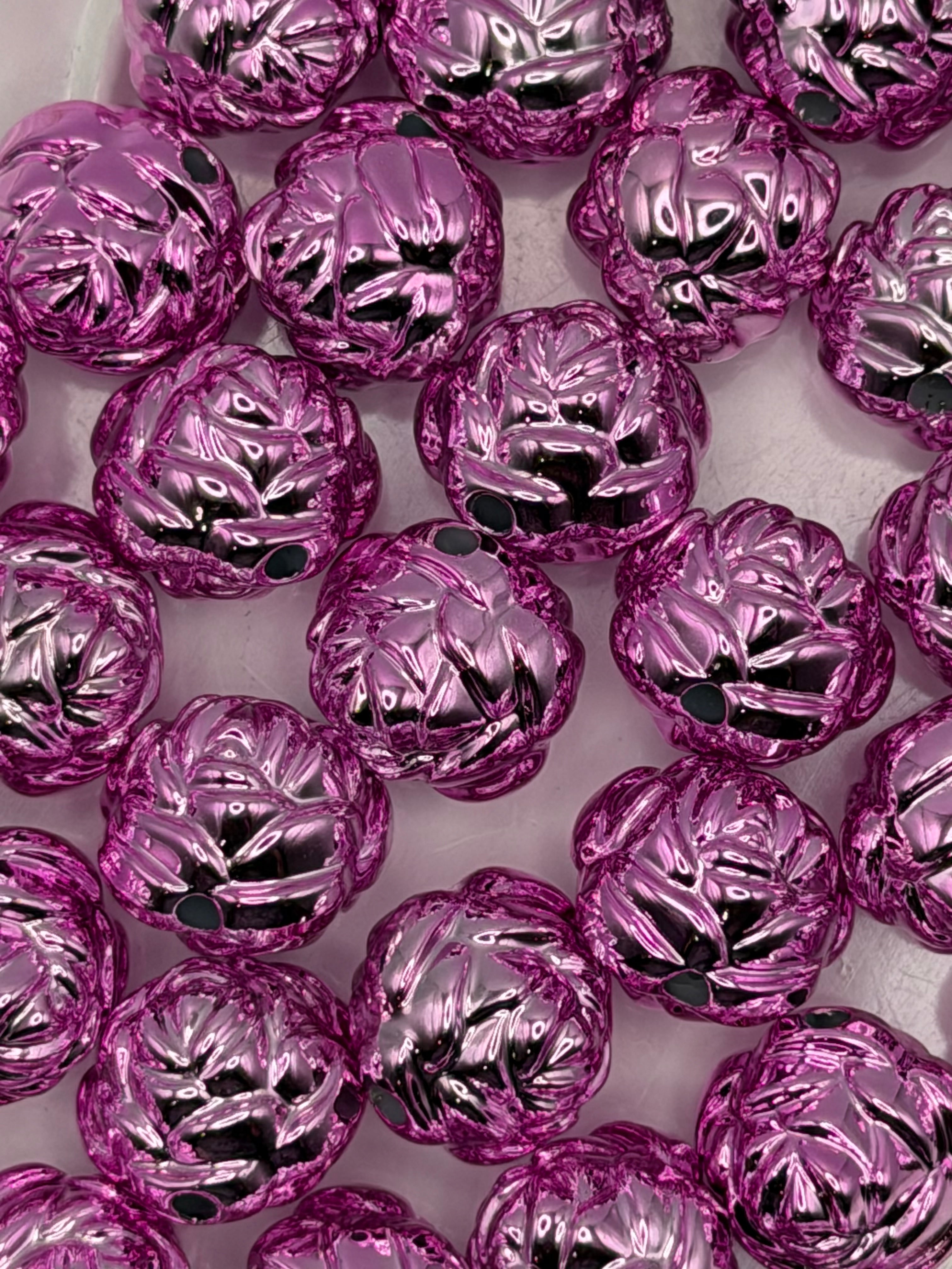 Pink Metallic Flower Spacer