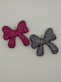 Bow Clay Rhinestone Pendant