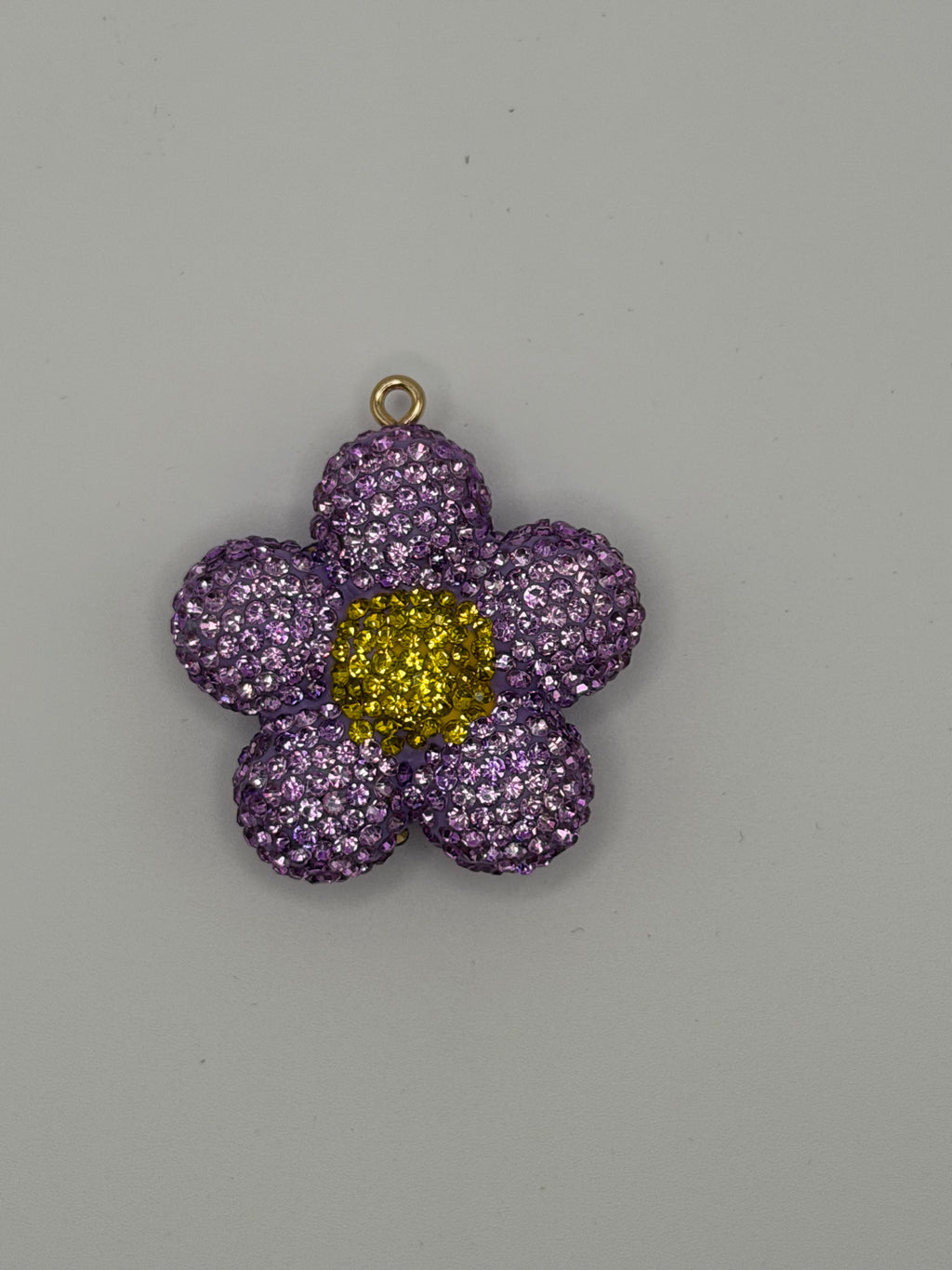Flower Clay Rhinestone Pendant