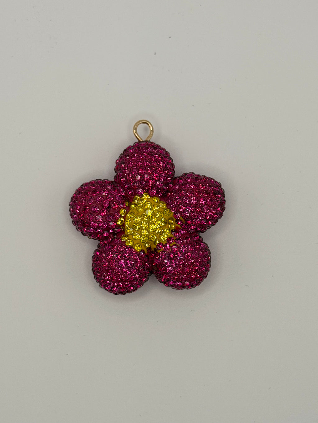 Flower Clay Rhinestone Pendant