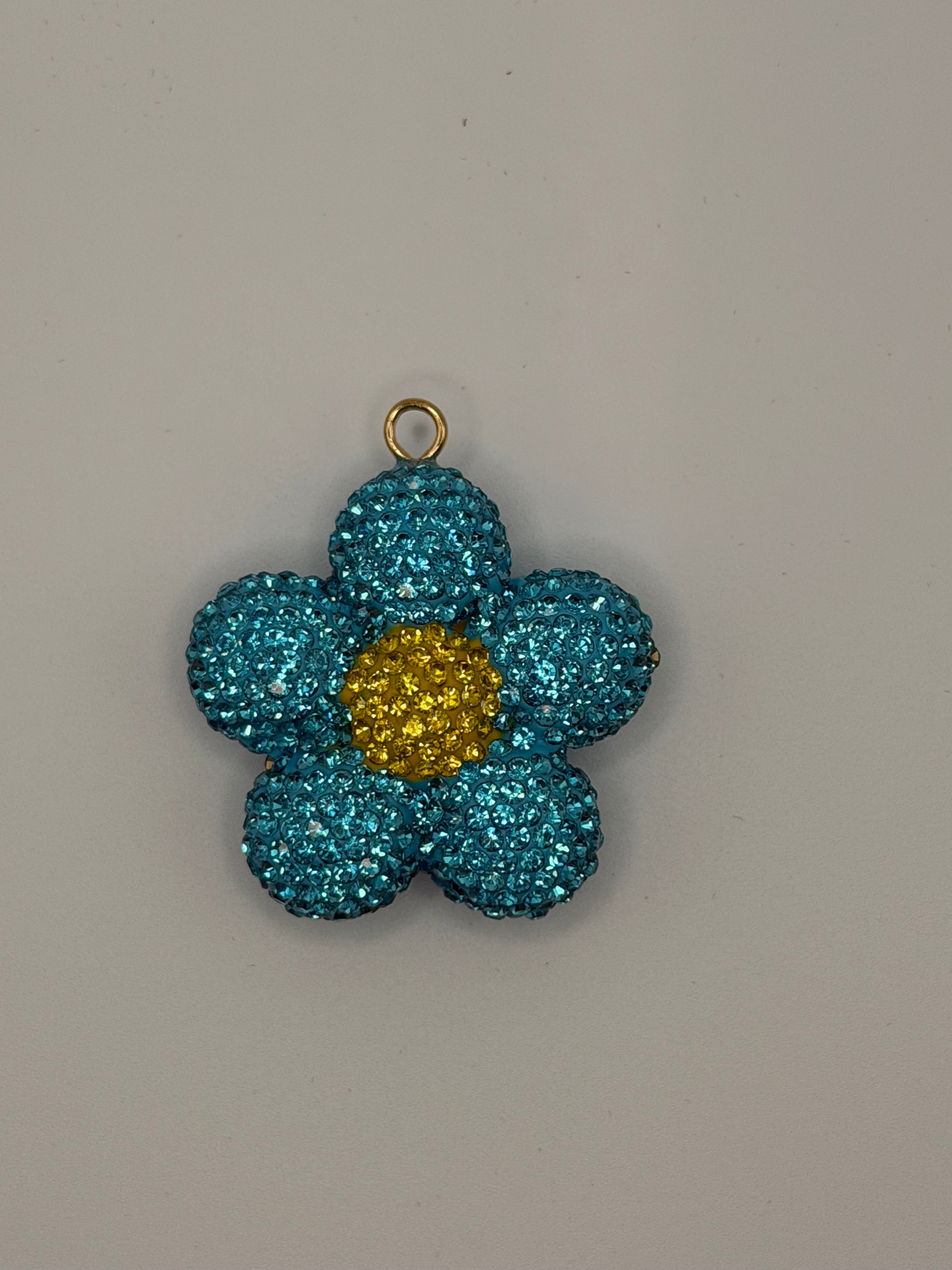 Flower Clay Rhinestone Pendant