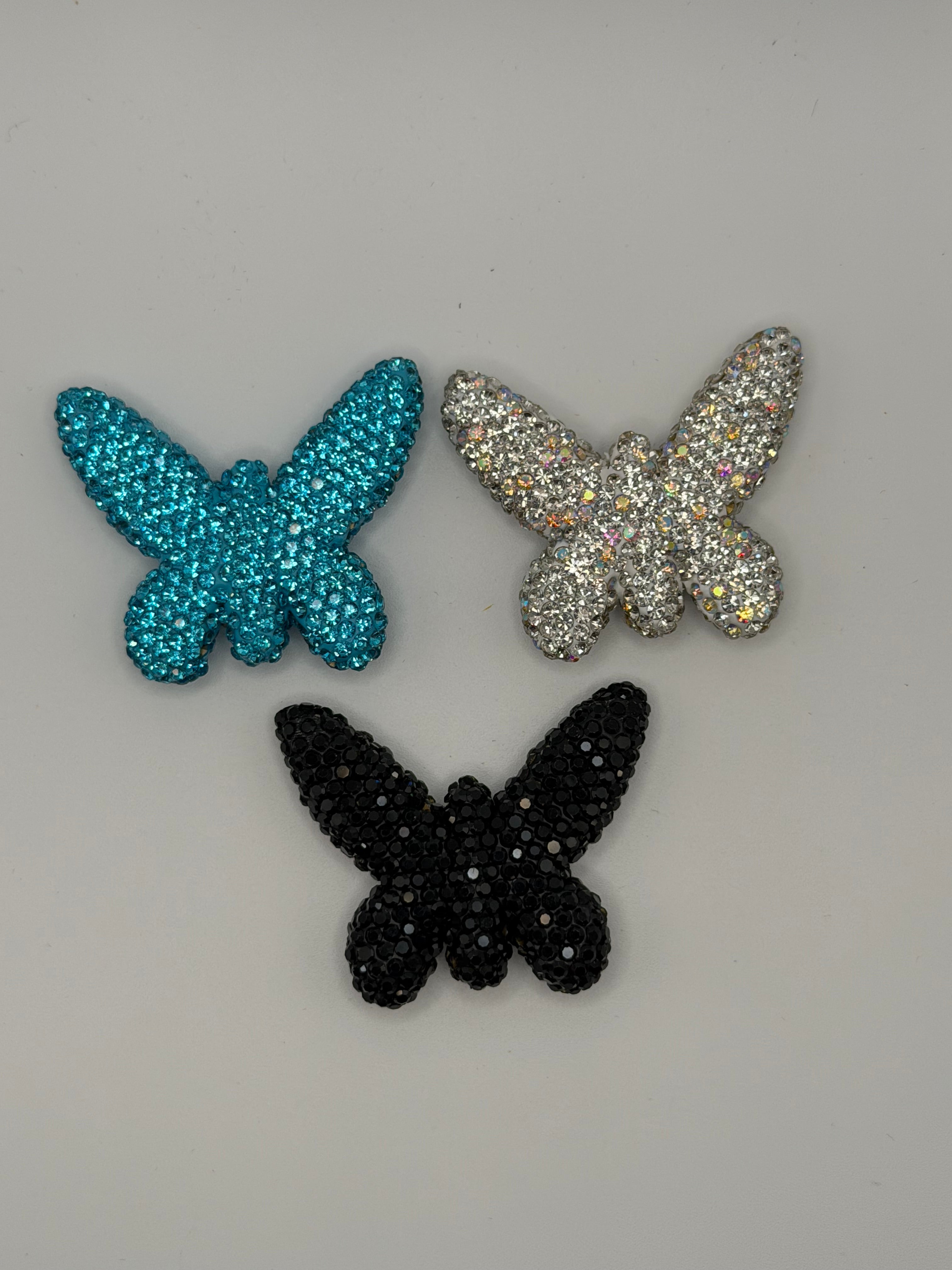 Butterfly Clay Rhinestone Bead